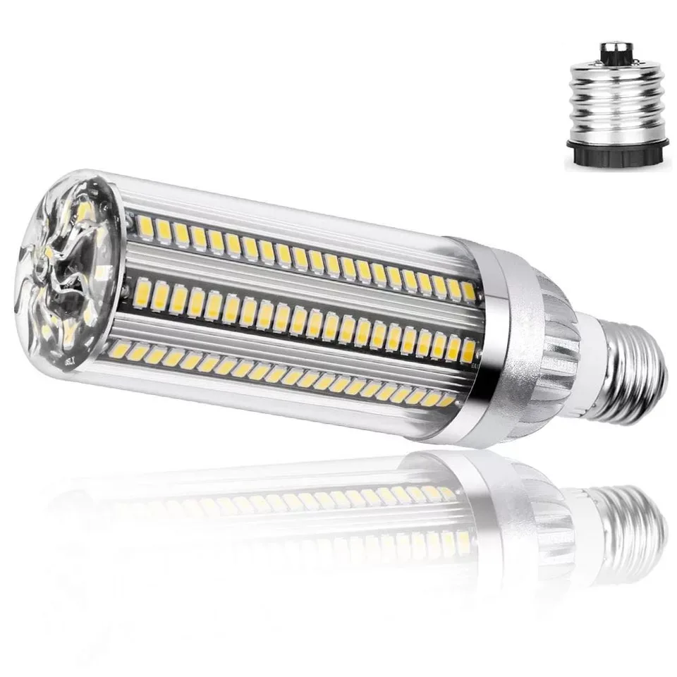 

E27 E26 with adapter E39 LED high power bulb SMD5730 fan cooling global universal wide pressure 85-265V corn bulb 177LEDs