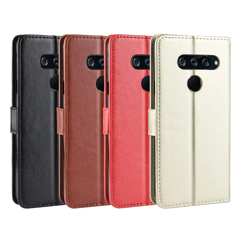 For LG V40 Case Luxury Leather Flip Wallet Phone Case For LG V40 Case Stand Function Card Holder V 40