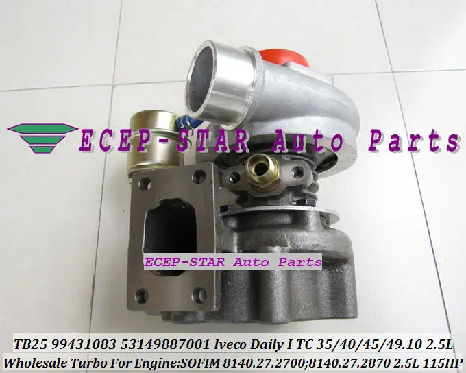 TB2509 53149887004 466974-0008 466974-0009 99431083 Turbo Turbocharger For IVECO Daily 35.10 40.10 45.10 49.10 2.5L 8140.27.2700