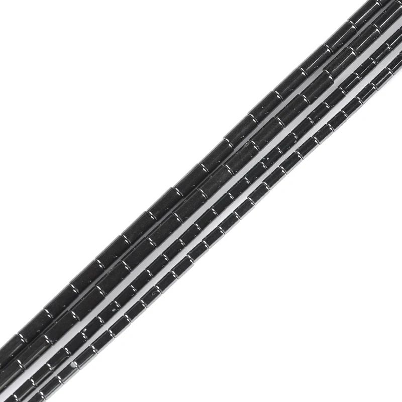 AAA Natural Stone Bright Black Hematite Beads Bamboo Shape 5mm 8mm Beads For Diy Necklace Bracelet Jewelry Making Accessories