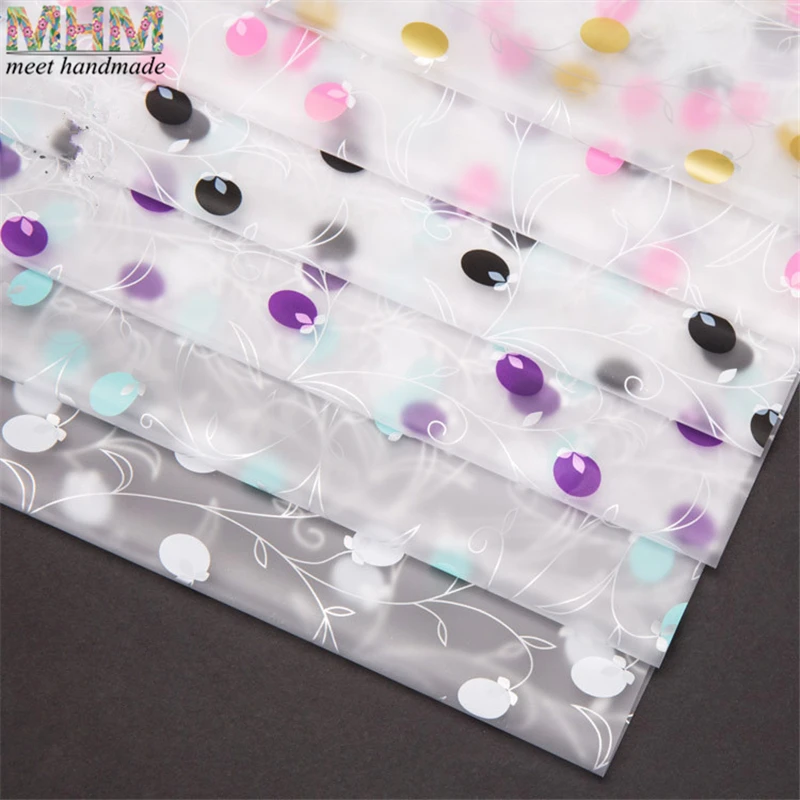 MHM 10pc Clear Cellophane Roll Flower Floral Wrapping Paper Candy Cake Cookie Packaging and Craft Gift Packing