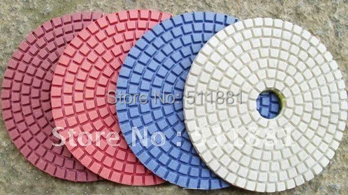 4\'\' soft wet polishing pad |100mm concrete marble granite diamond pads|grit 50#,150#,200#,300#,500#,800#,1000#,1500#,2000#,3000#