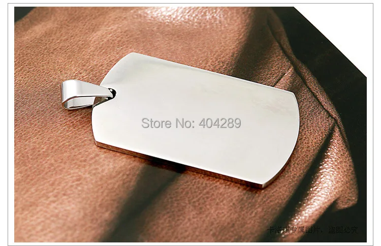 Wholesale 50pcs 5*2.8cm Super High Double Polished Stainless Steel Dog Tag Pendant,Military Blank Pendant,Pet Tag