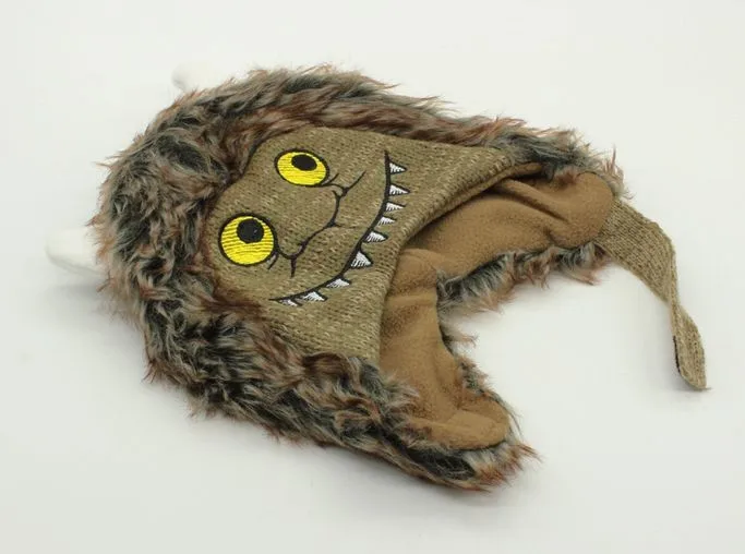 Where The Wild Things Are Wolf Max Records Cosplay Costume Kids Children Halloween Monsters Hats Beanies Photo Photography Caps