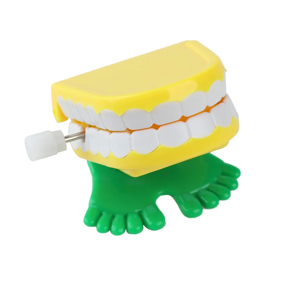 Mini Funny Cute Walking Teeth Shape Clockwork Toy for Baby Kids Plastic Wind Up Toys Christmas Gifts