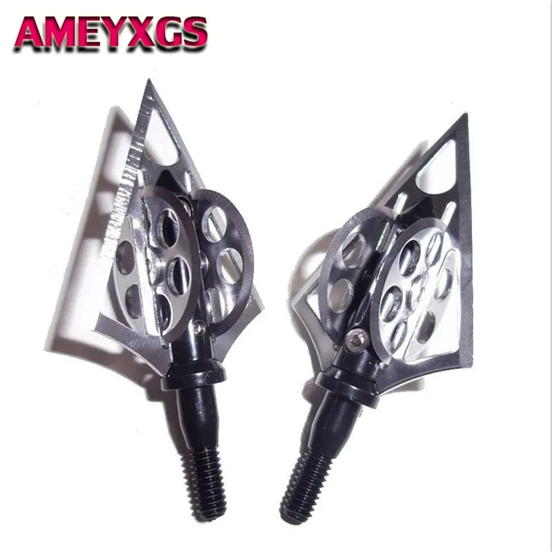 3/6/12Pcs 100gr Archery Hunting Broadhead Screw in Blade Arrowhead Arrow Point Tips For Outdoor Hunting Shooting Accessories