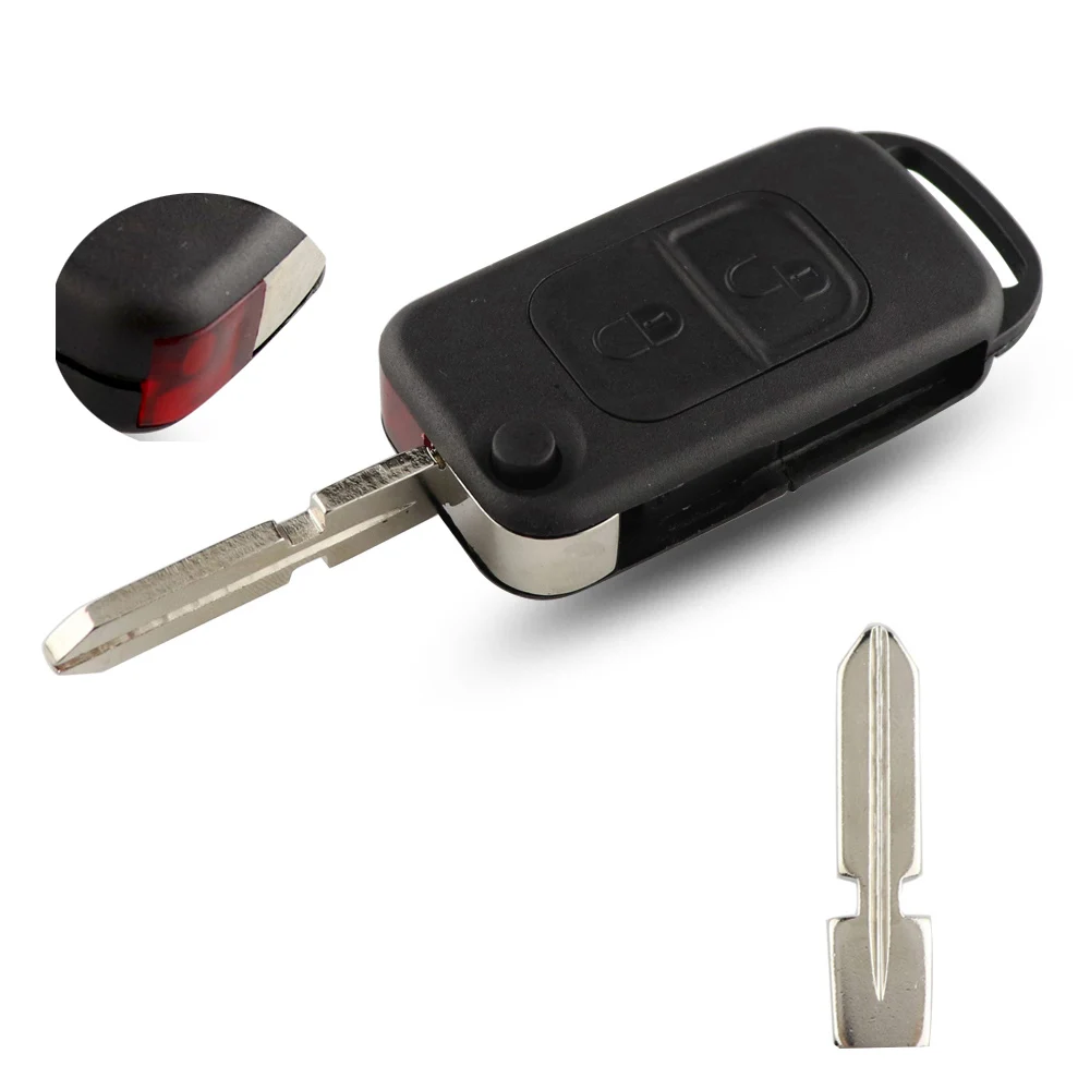 YIQIXIN 2 Button Flip Folding Remote Key Shell Cover Infra Red For Mercedes Benz SLK E113 A C E S W168 W202 W203 B200 A160 W124