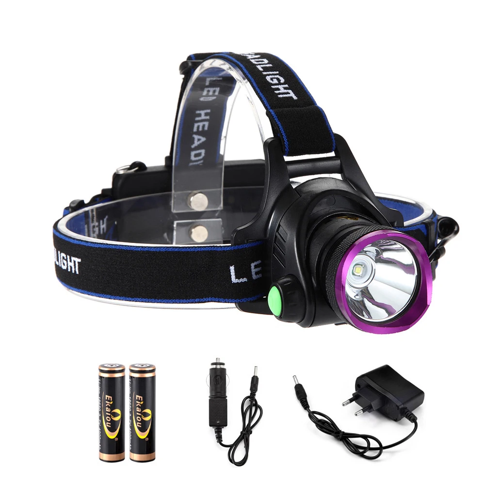 Waterproof LED Headlamps Rechargeable T6 12W Led Headlight  18650 Flashlight Head Lamp Light