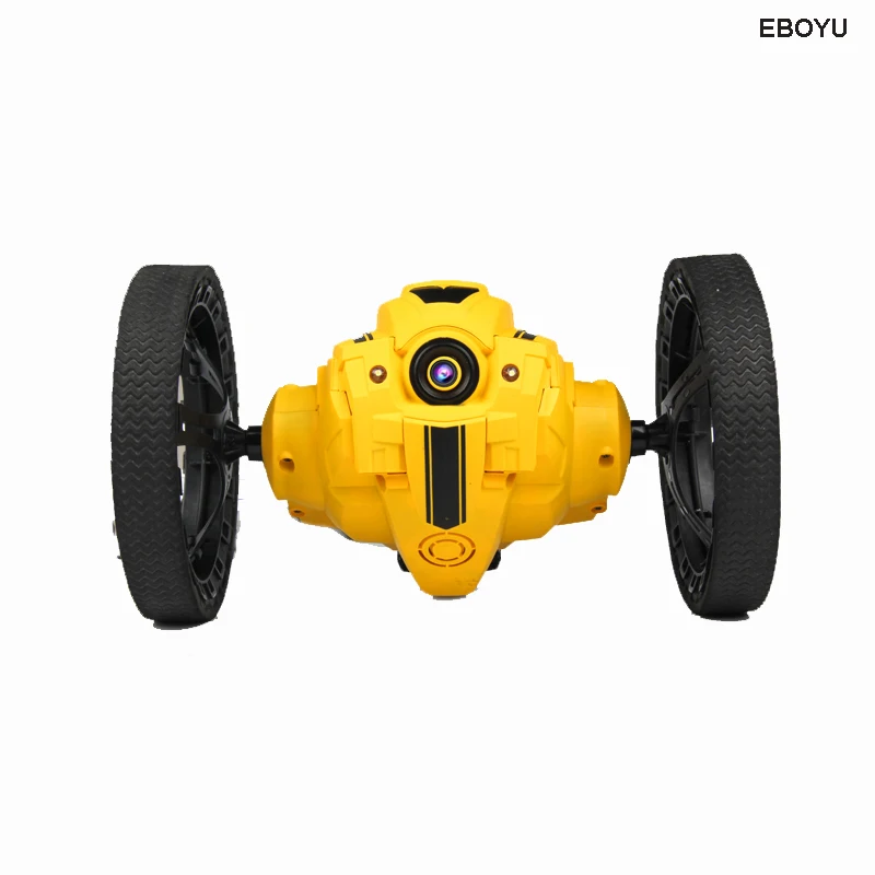 EBOYU Updated RH805A 2.4G WiFi FPV 720P HD Camera RC Jumping Car Jump High Stunt Car Music LED Headlights RC Bounce Car Gift Toy