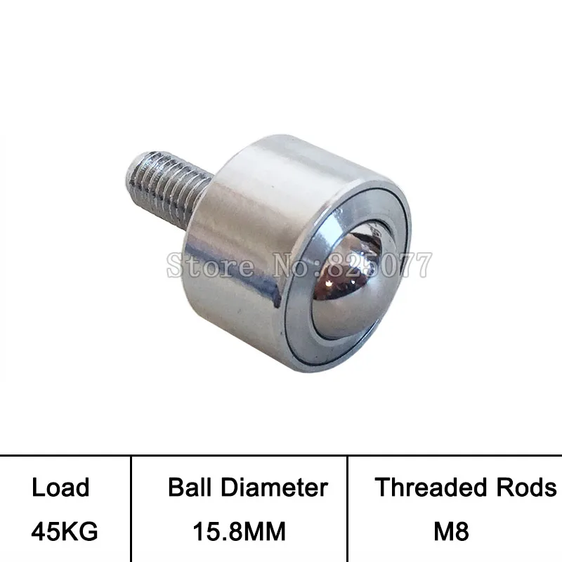 

4PCS Cattle Eye Ball Precision Straight Universal Ball / Casters/Wheel,Universal Ball Bearing/M8 Screw Cylinder JF1280