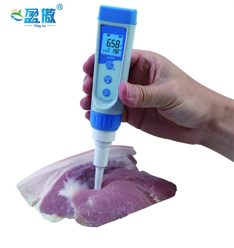 PH Tester Spear Tip FOR Meat Products Multi-function Pen Type PH Meter