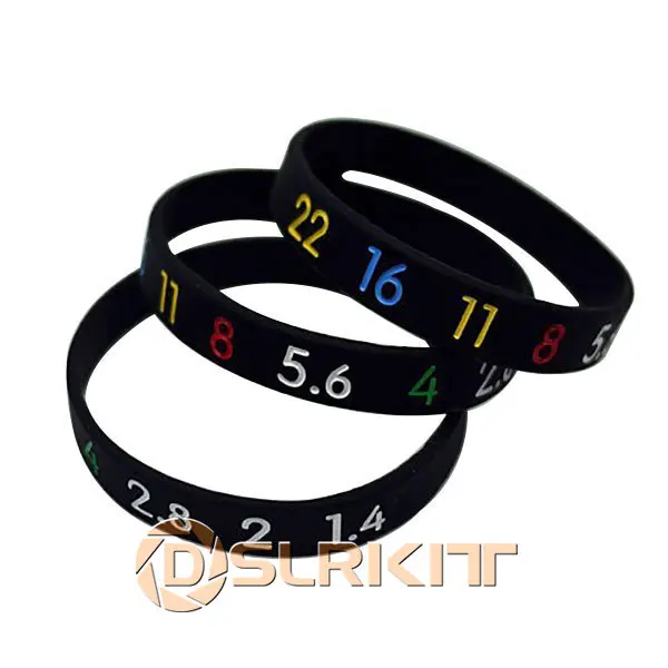 Photographer silicone bracelet Wristbands SET 8pcs/Stop Lens Zoom Creep