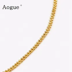 5m/lot 2mm Metal Ball Bead Chains Rose Gold Color Iron Chains For Diy Bracelet Necklace  Jewelry Accessories