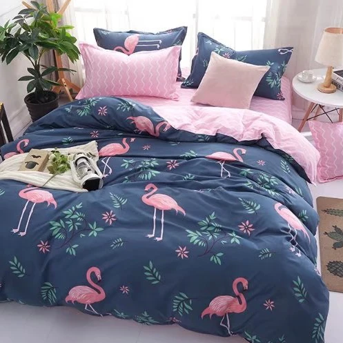 USA Europe Russian Bedding Sets King Size Duvet Cover Set Bedding Wedding Bedclothes flamingo