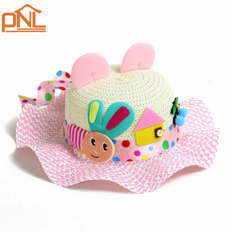 

Hat Spring summer Children flower dome straw hat baby girls Beach Hats kids sun hat Ladies Beach Cap for 1-3 years