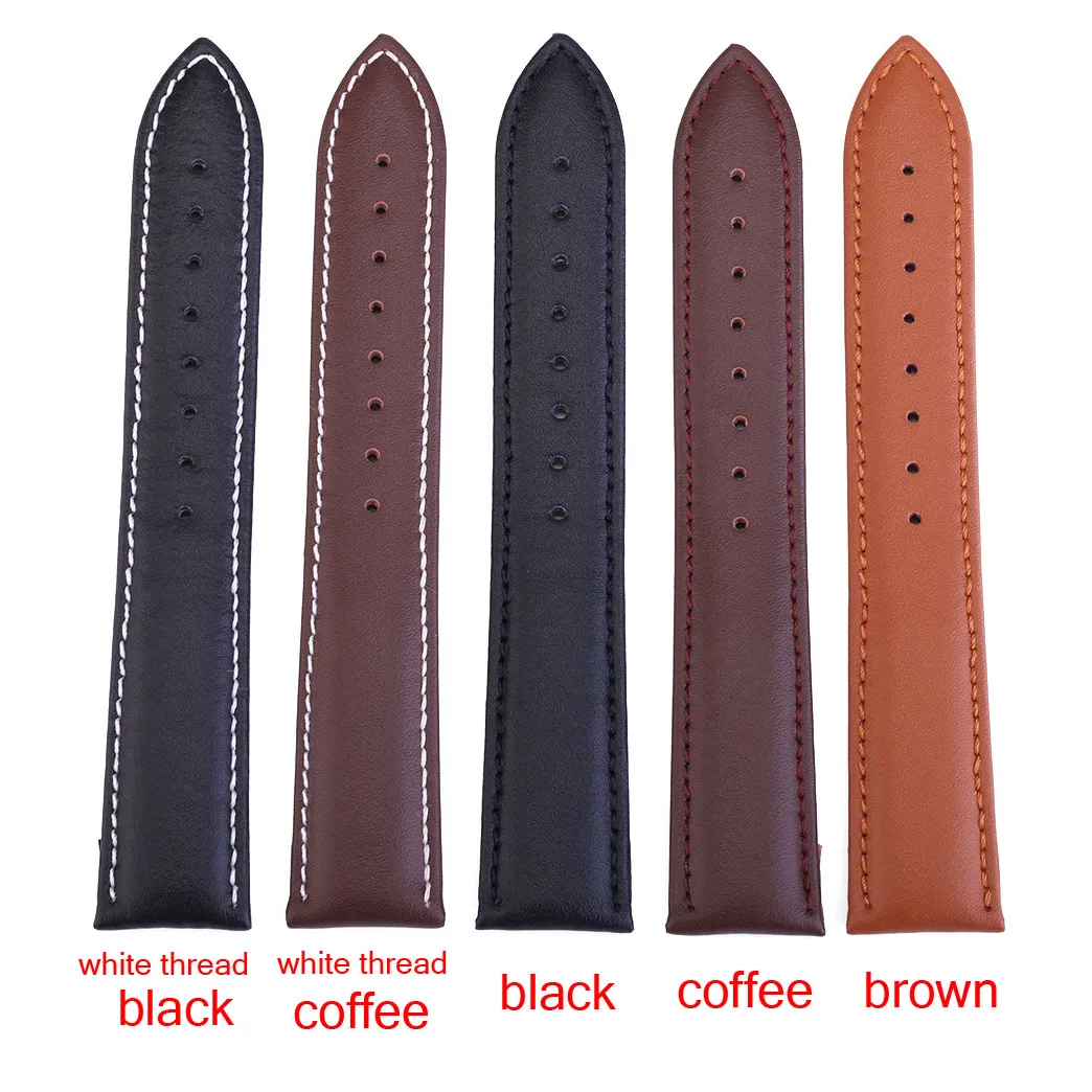 Genuine Leather Watch Band 10mm 12mm 14mm 16mm 18mm 19mm 20mm 21mm 22mm 24mm Watch Strap Wrist Belt Watchband with Pins