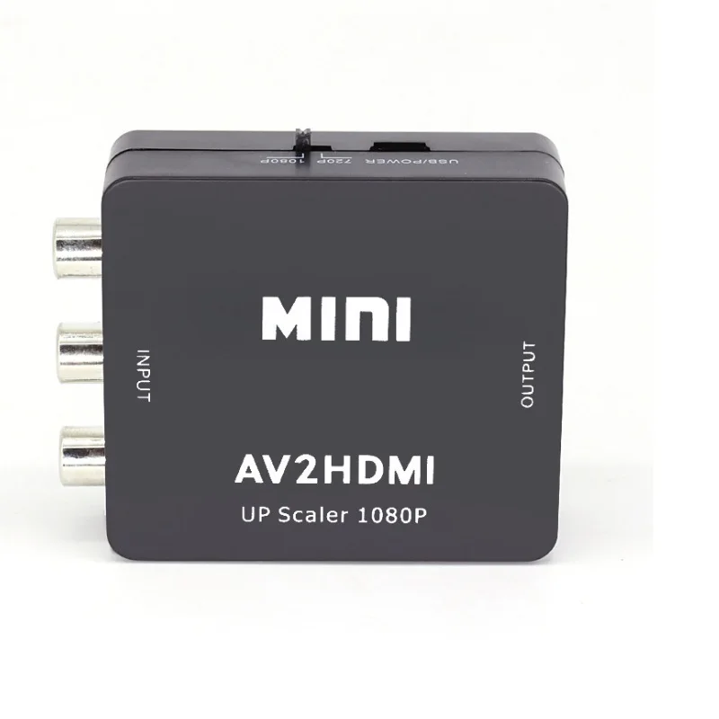 Mini Composite AV CVBS 3RCA to HDMI Video Converter Adapter 720p 1080p Upscaler Box For TV