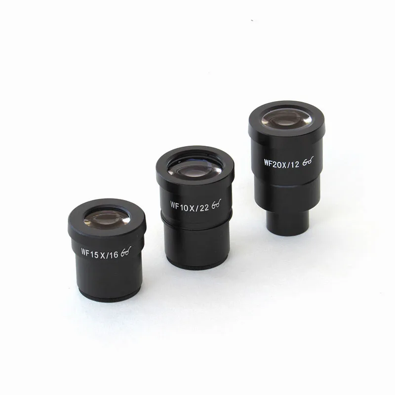 Di alta Qualità WF10X WF15X WF20X Stereo Microscopio Oculare Proiezione Arretrata Obiettivo Grandangolare Dimensioni di Montaggio 30 millimetri di Metallo con eyeguard