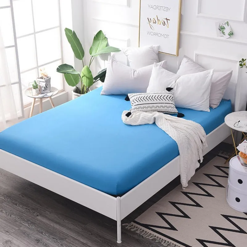 140x200cm Blue Fitted Sheet Mattress Cover with All-around Elastic Rubber Band Printed Bed Sheet Hot Selling Bed Linens