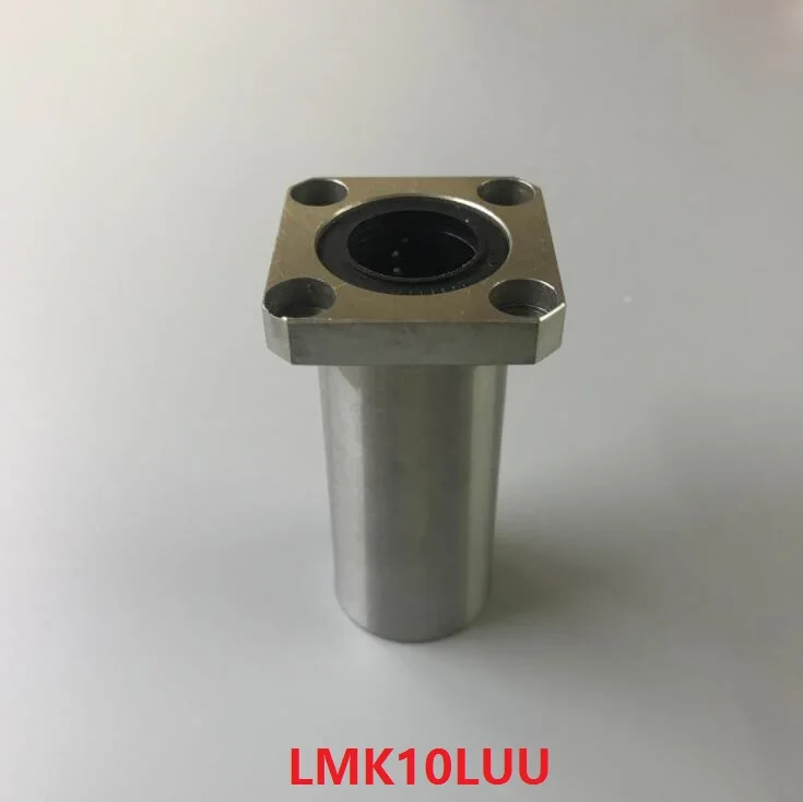 100pcs/lot LMK10LUU 10mm long type square Flange linear ball bearing bush bushing 10*19*55 mm