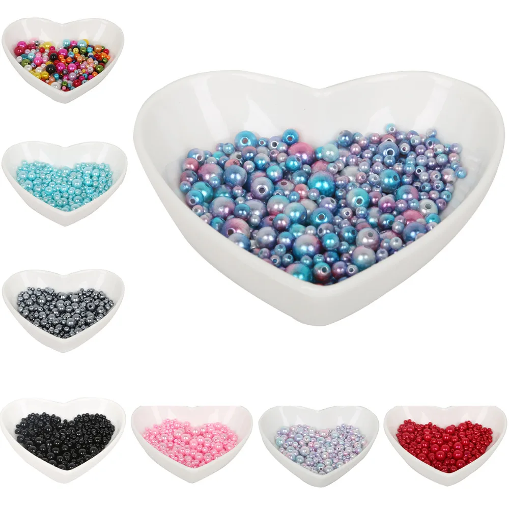 4mm-10mm Mixed Size Packaging 10 colors, ABS Imitation Pearl Beads, Jewelry DIY Round Beads, Jewelry Handmade Necklace Bracelet