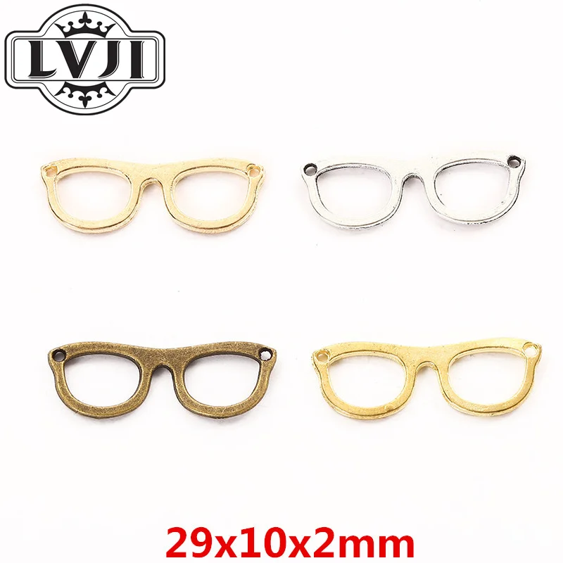 

60pcs Zinc alloy pendant charms glasses charms for jewelry findings 6005
