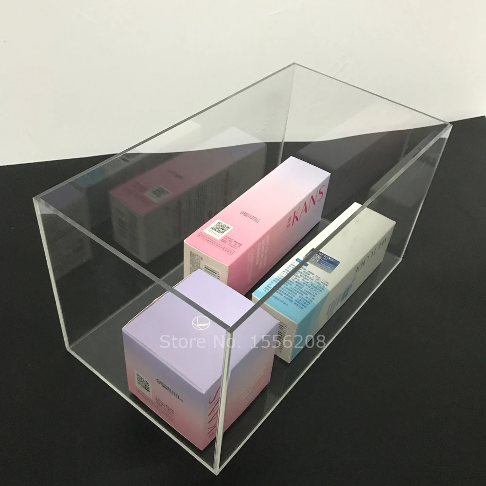 Clarity Cosmetic Organizer Box Acrylic Cabinet Hold Makeup Beauty Products For Home Shop Decor