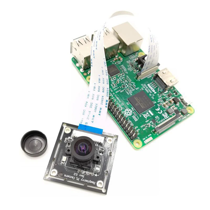 New Arrival Raspberry Pi 3 Model B + kamera szerokokątna 5MP regulowana ostrość Mini kamera wideo do dzwonka Raspberry Pi 3