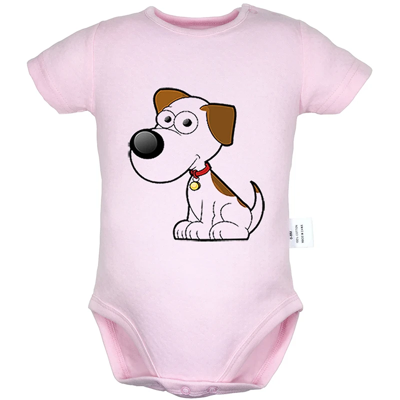 

Cute Cartoon Dog Printed 6-24M Newborn Baby Girl Boys Clothes Short Sleeve Romper Jumpsuit Outfits Summer 100% Cotton Sets