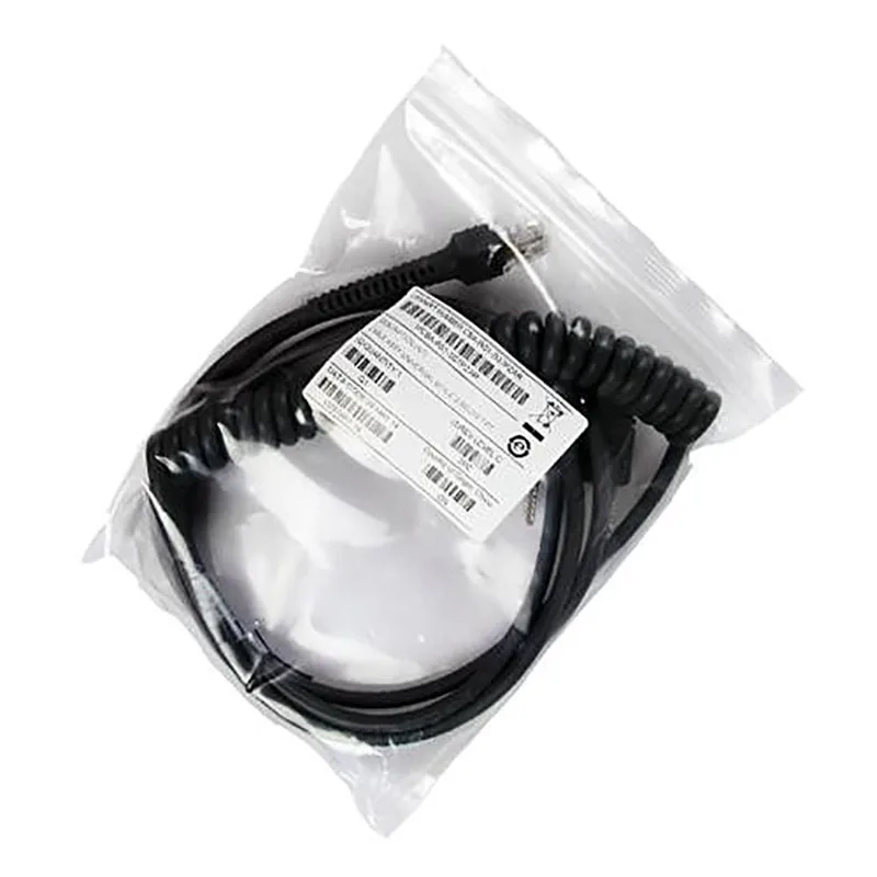 New  LS2208 Scanner 3M RS232 Com Coiled Cable For Motorola Symbol LS2208 LS4208 DS6708 Li2208 Barcode scanner Reader