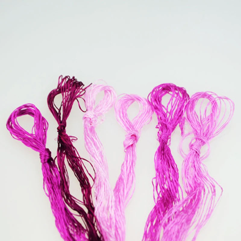 6 pieces Customizable thread-silk embroidery thread / embroidery Spiraea / silk line / Hand-embroidered  threads -