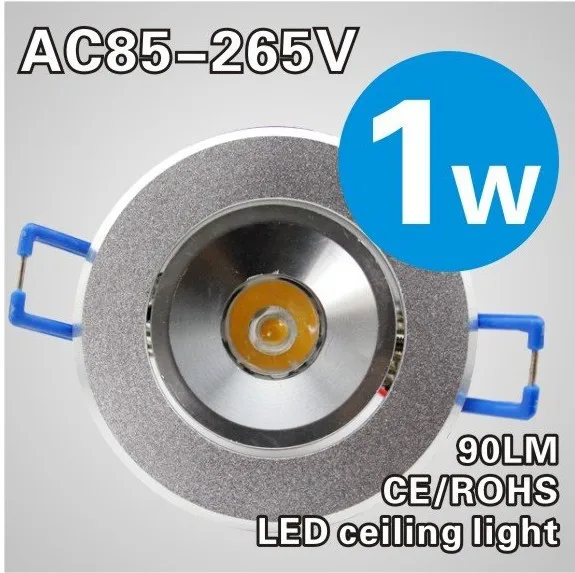 

1W LED Downlights AC85-265V Ceiling lamp lights Warm White / Cool White Free Shipping