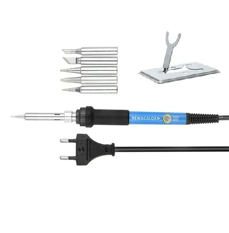 New Adjustable Temperature Electric Soldering Iron 220V 110V 60W Welding Solder Rework Station Heat Pencil 5pcs Tips Repair Tool