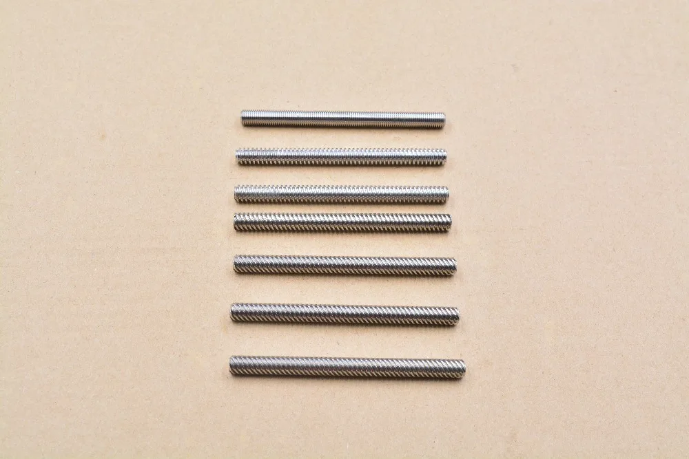 1PCS 304 stainless steel T8 2MM length100 120 150 160 190 200 230 240 250 260 300-380mm lead 1- 8MM trapezoidal spindle screw