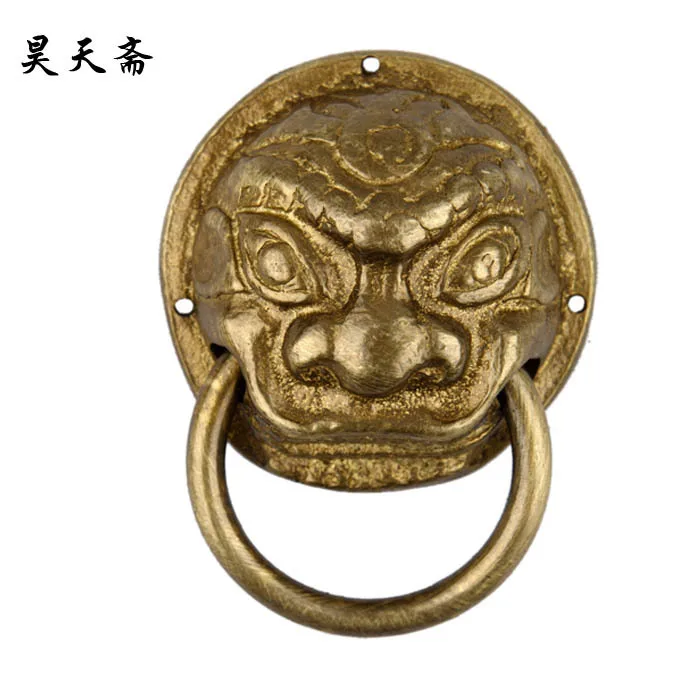 [Haotian vegetarian] copper beast handle / copper handicrafts / Chinese decoration accessories HTA-029