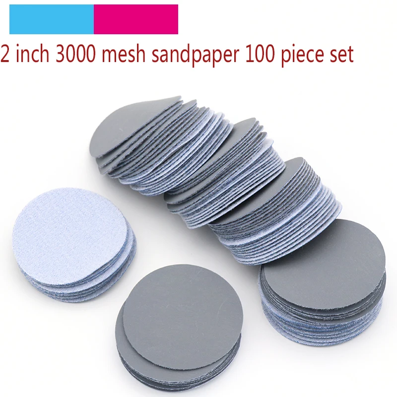 

100pcs 2 inch 3000 Grit Round Self Adhesive Sandpaper Disk Sand Sheets Sanding Grinding Disc for Sander Grits Abrasive Tools