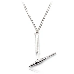 Maxi Creative Silver Color tig torch Necklaces & Pendant Torch Gift for Men Women Fashion Jewelry Simple Chain Necklace
