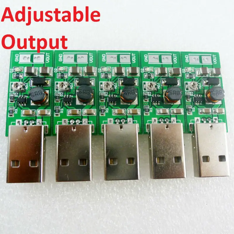 

5 Pcs TB414 USB 5V to DC 6V 9V 12V 15V Adjustable Output DC DC Converter Step-up Boost UPS Module For PTZ camera Smart Home