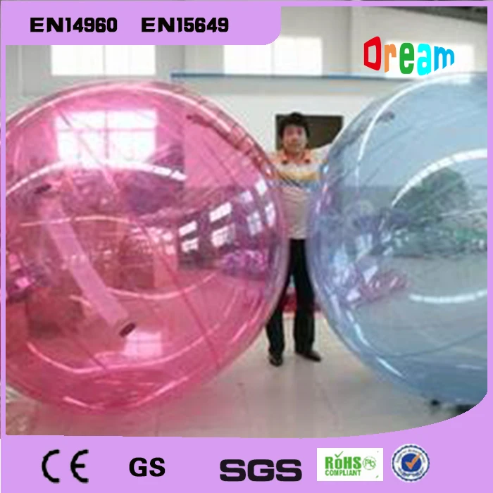 Factory Price 2.0m diameter 0.8mm TPU Water Walking Ball, Inflatable Water Ball Inflatable Human Hamster Ball