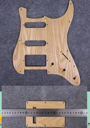 Strat   Electric Guitar Pickguard ASH Wood Guitar Plate SSH Style guitar Parts