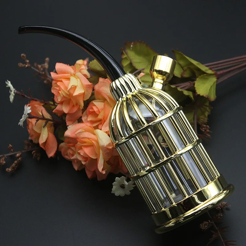 Delicate Beautiful Bird Cage Shape Tobacco Pipes Water Filtration Pipe Multifunction Hookah Smoking Pipe Shisha Nargile