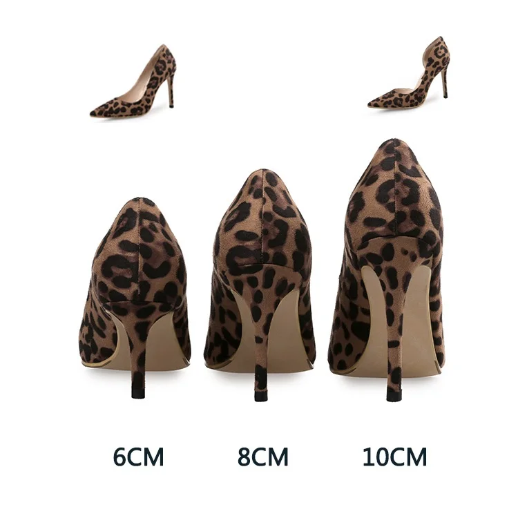 2020 Sexy Leopard Women Shoes High Heels 6-10CM Elegant Office Pumps Shoes Women Print Pointed Toe Luxury Singles Shoes V1821