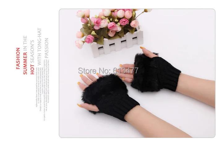 Over 2pcs 30%off autumn Winter outdoor warm women lady knitted mitton Protective full / half finger gloves 1pair=2pcs GW47