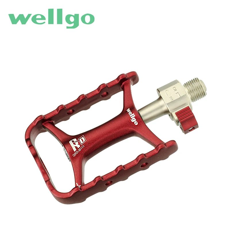 Taiwan Wellgo Qrd-M111 MTB pedale a sgancio rapido Mountain Bike pedali con cuscinetti ultraleggeri pedale per bicicletta da strada in lega di