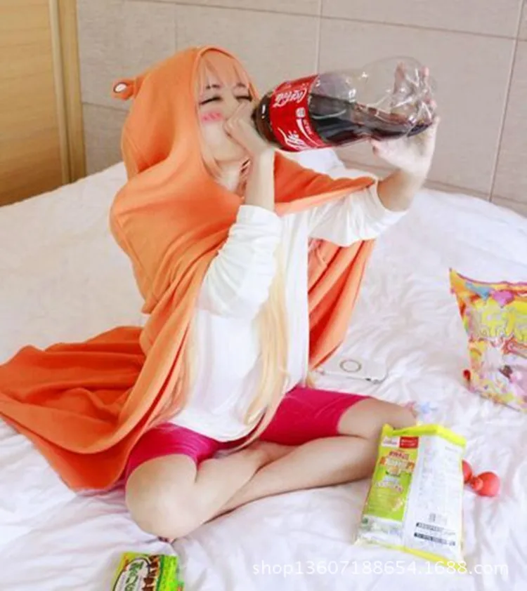 Sankaku Head Himouto! Umaru-chan Umaru Doma Cosplay Costumes cloak top pants full set