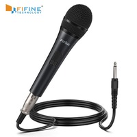 Fifine Dynamic Microphone for Speaker Vocal Microphone for Karaoke with On/Off Switch Includes 14.8ft XLR   to 1/4'' Connection