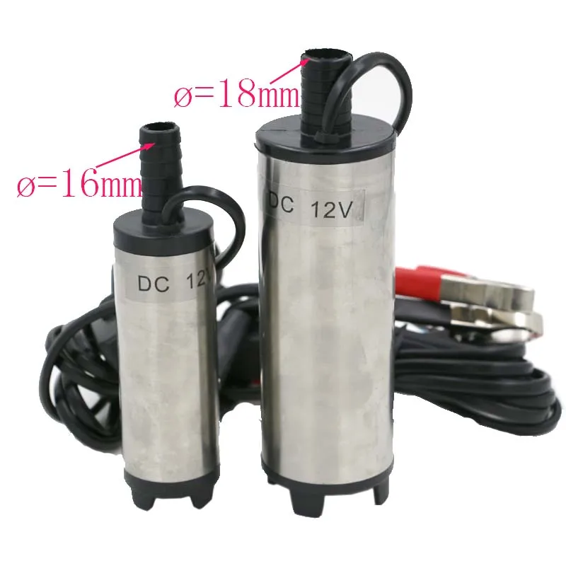 38mm 51MM DC 12v water oil diesel fuel transfer pump submersible pump scar camping fishing submersible switch stainless steel