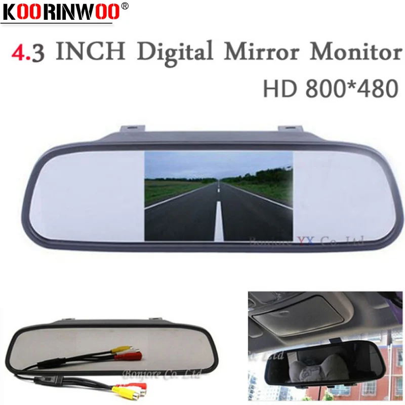 

Koorinwoo High Resolution 4.3" Colorful TFT LCD Car Rearview Video Mirror Monitor Display Parking system Assistance Sensor