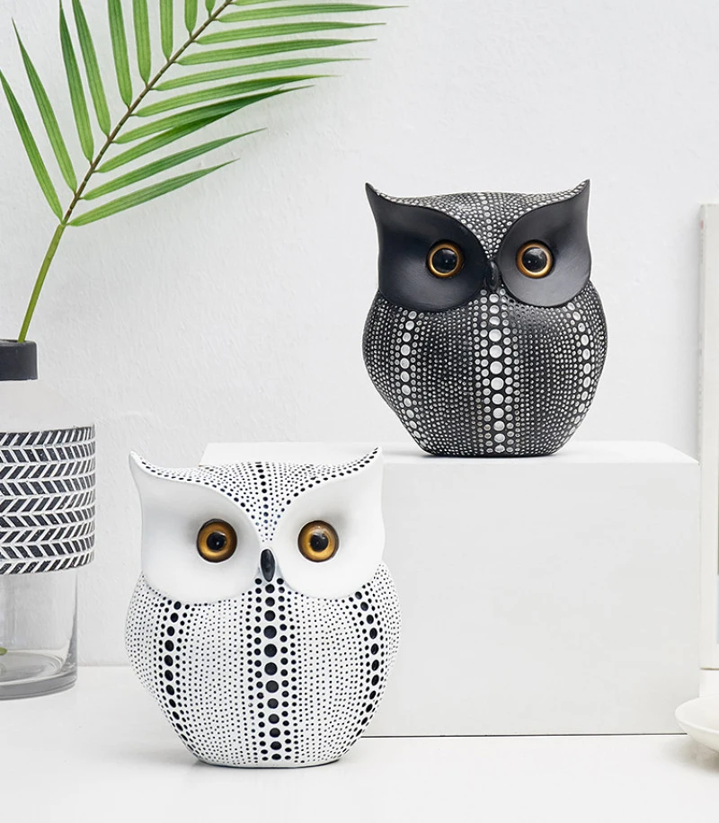 Modern Simple Owl Ornaments Soft Decorations Creative Living Room Wine Cabinet Television Cabinet Individual Small Art Works