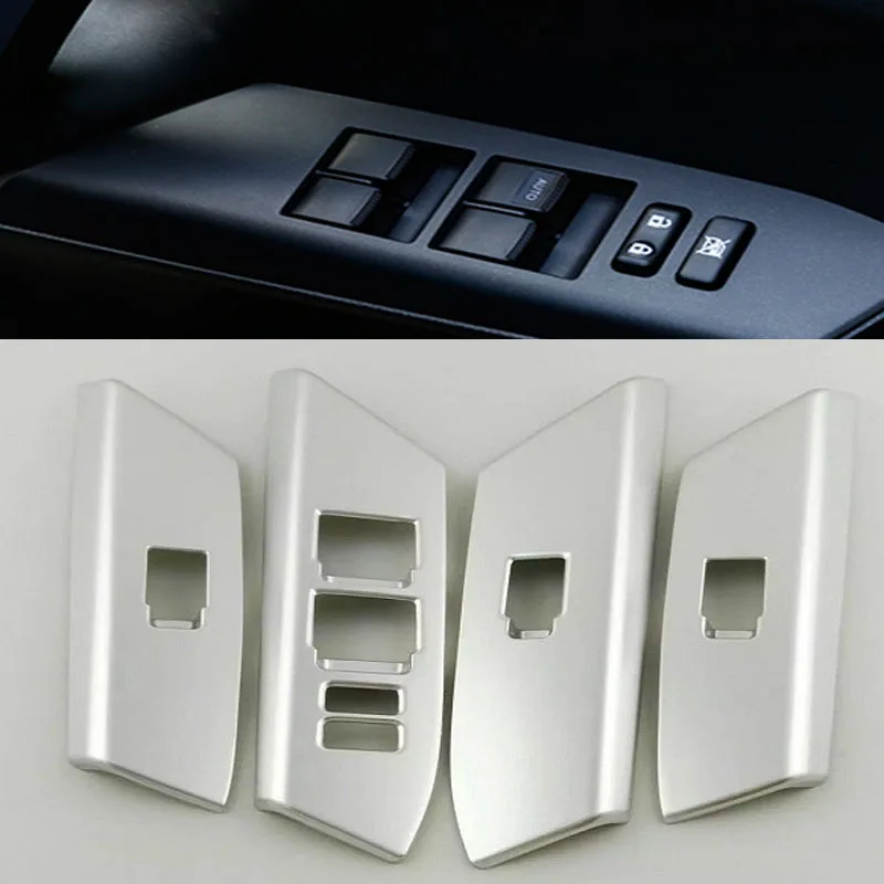 Car Styling Window Switch Cover For Toyota RAV4 RAV 4 Window Button Panel Cover Sticker For RAV4 2014-2016 2017 Car Sticker